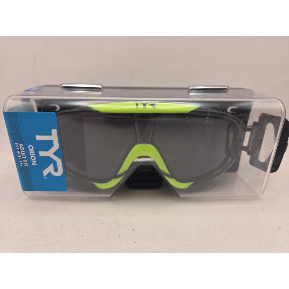 TYR Orion Adult Fit Ages 16+ Swim Mask Smoke/Black Anti-Fog Coating - USED NICE